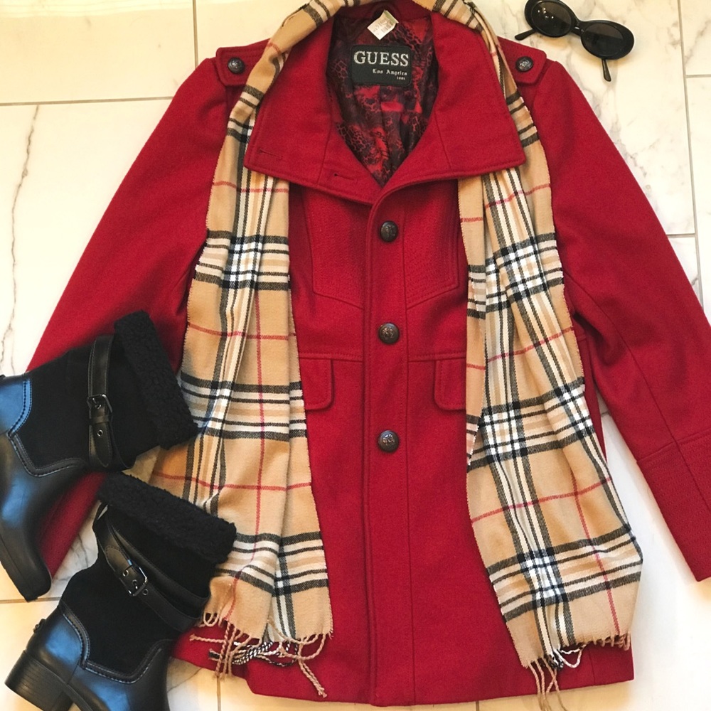 Gorgeous red peacoat!